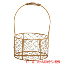 金色铁丝网结婚伴娘满月礼盒喜糖盒周岁礼品盒伴手礼盒空盒金属