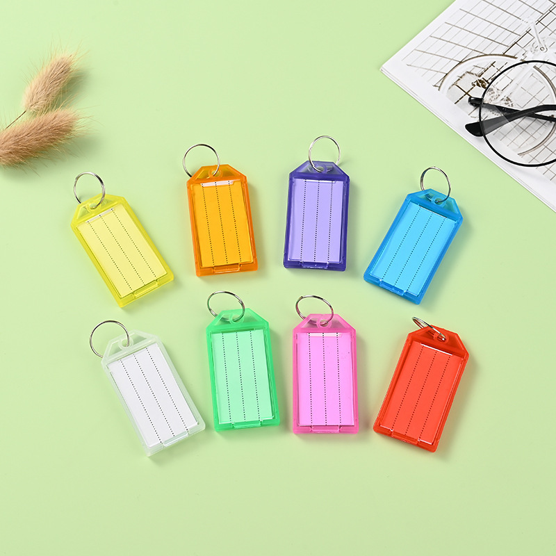 Plastic Key Tags, Colorful Number Tags, Key Organizer Labels, Customizable Key Tags, Keychains, Key Rings, Engraving