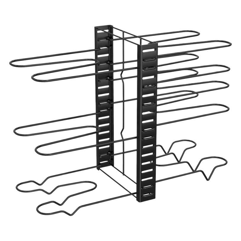 Venta al por mayor instalación libre piso de almacenamiento rack plegable de metal hogar cocina olla rack multi-capa olla rack