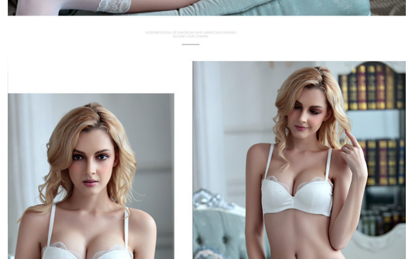 Sexy Lace Women's Thin Cotton Half Cup Top Support Gathering Underwear Bra Set_voghion.com