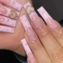 美甲法式爱心珍珠美甲片