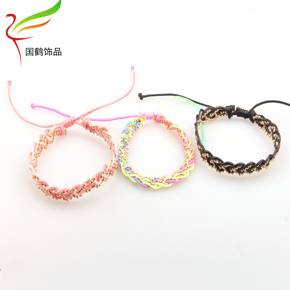 Fashionable woven bracelet handmade with pigtail