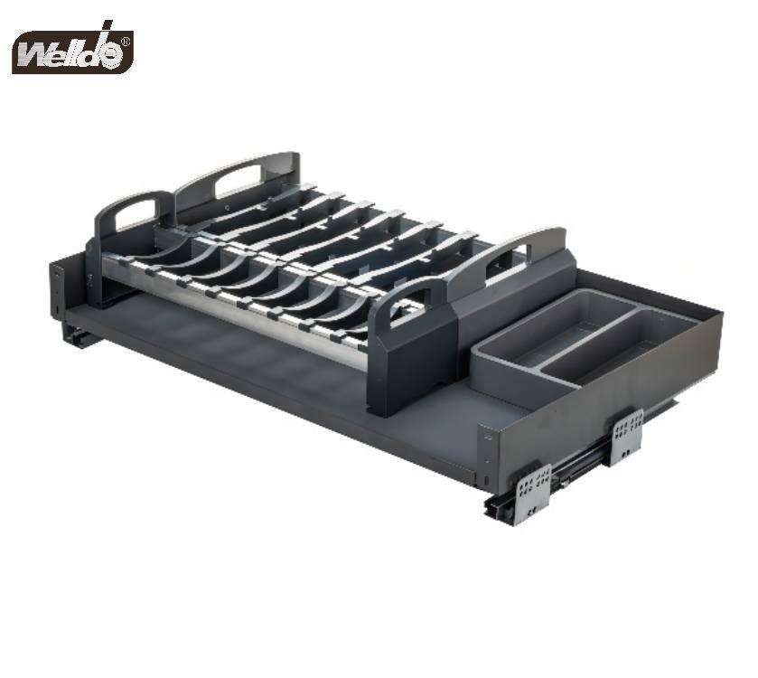 Welldo纬东 厨房地柜炉台拉篮橱柜抽屉式炉台拉篮碗碟拉篮平拉篮