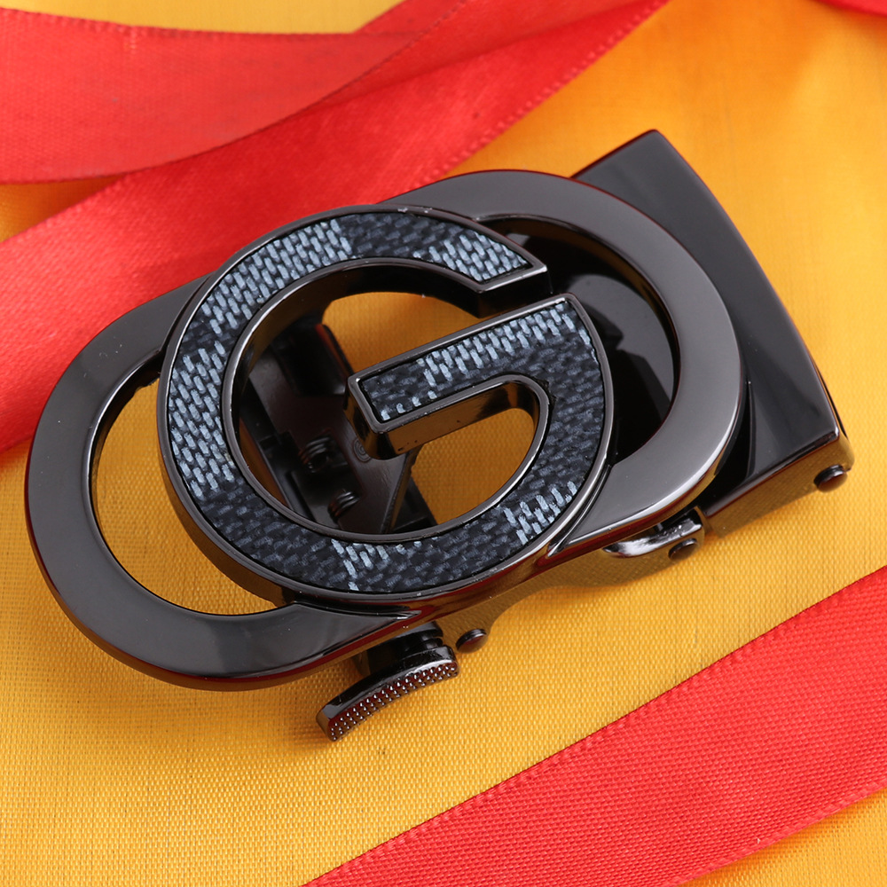 Hongsheng hebilla de fábrica hebilla automática cinturón de cuero cabeza de aleación hebilla de cinturón cabeza hebilla de parche a cuadros