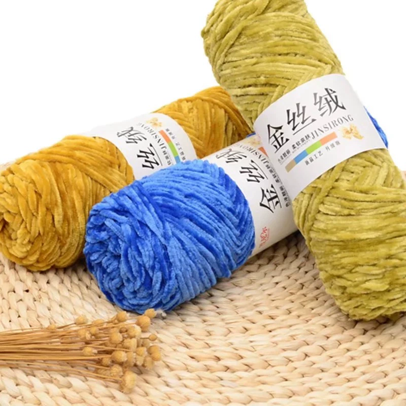 Snowy gold velvet rough hand -woven woven gold velvet yarn manufacturer wool wholesale