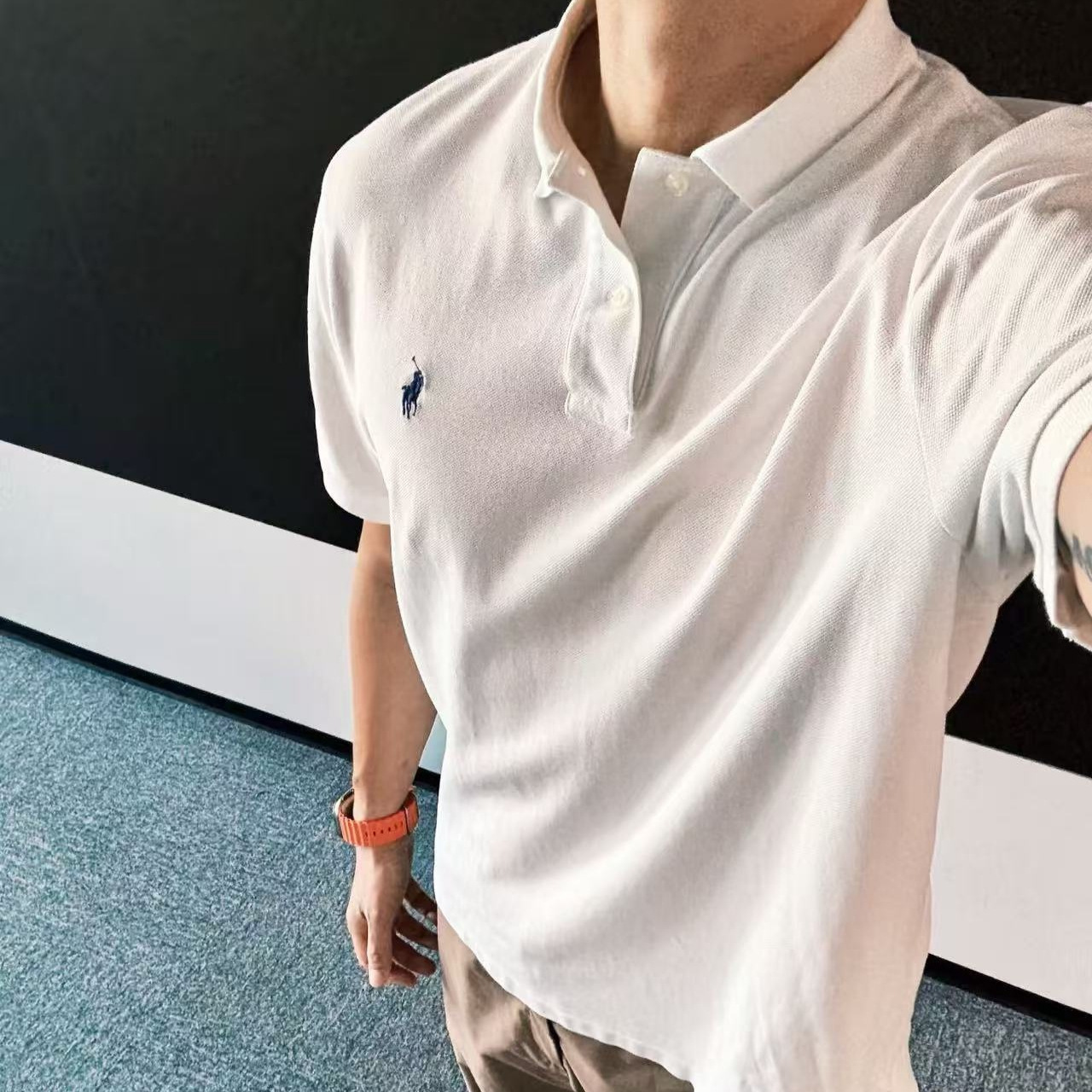 Cross-border RL Ralph Pony Logo Classic Embroidered Polo Shirt Short Sleeve Versatile Classic T-Shirt Unisex