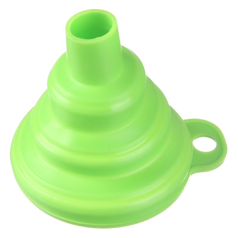 Embudo creativo multifuncional, plegable, mini, telescópico, de silicona para cocina, para dispensar líquidos, aceite y otros líquidos.