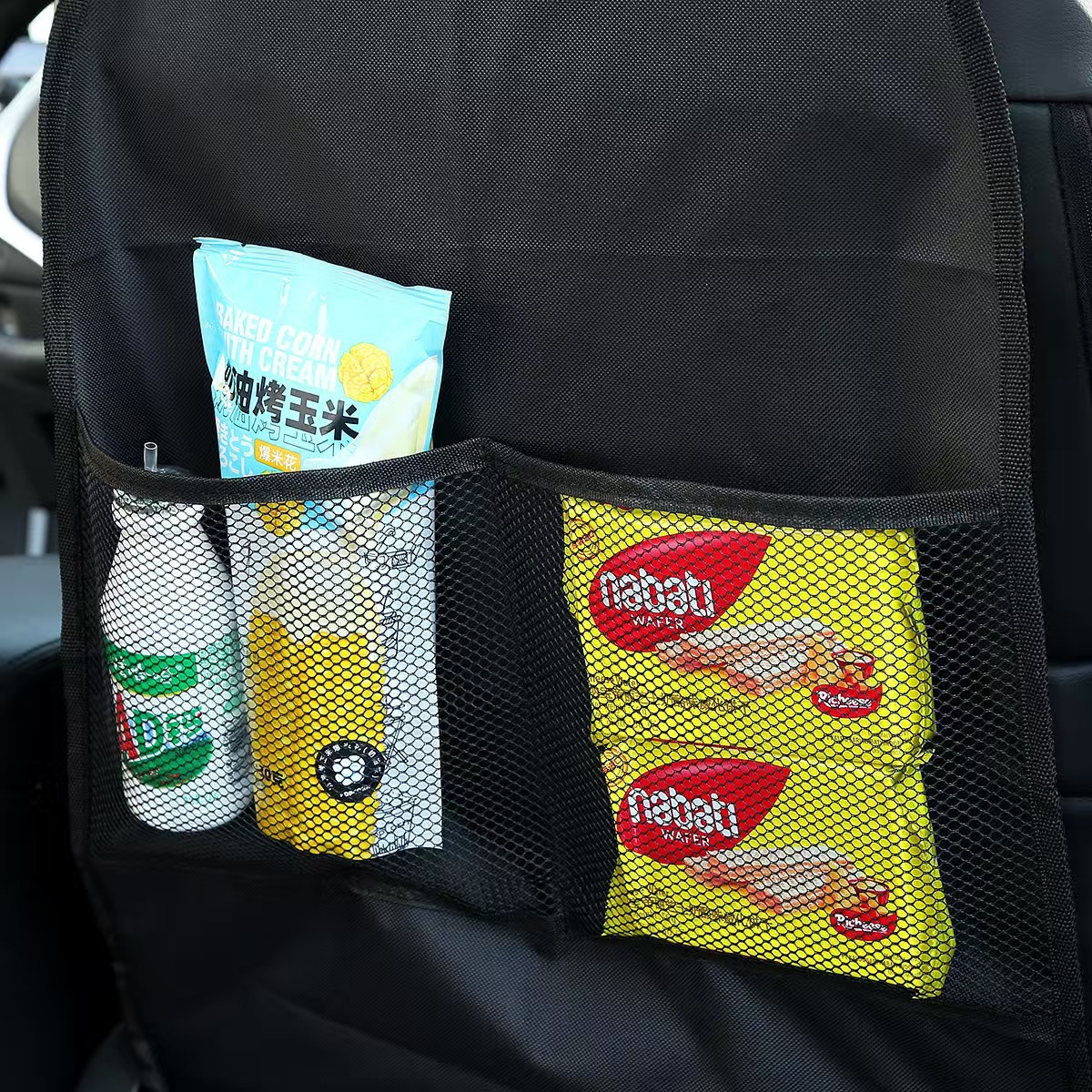 Qìchē Car Seat Back Kick Protector Cover with Storage Pockets (Chair back anti-kick pad) - kick-proof-standard