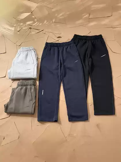 Nocta Collaboration Model 25 Spring/Autumn Overseas Hot-Selling Couple's Fleece Loose Knit 3m Reflective Sports Straight-Leg Pants