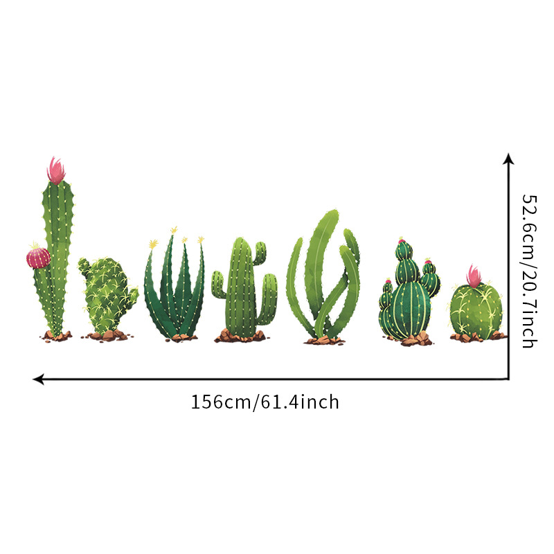 New Tropical Cactus Skirting Wall Stickers display picture 2