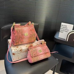 外贸新款西西里包包真皮高端女包斜挎包女包单肩手拎时尚斜挎包