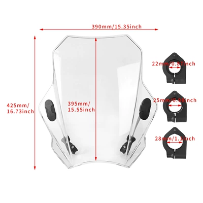 Windshield, Motorcycle front windshield
