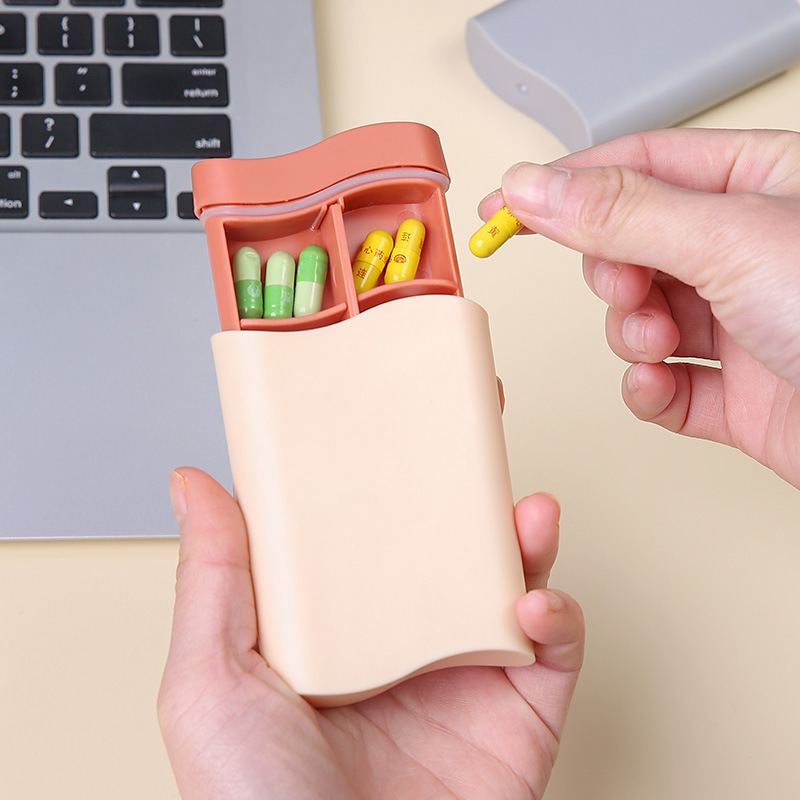 Portable mini -pill box travel for one week of medicine household…