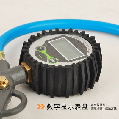 Gray Handle Alloy Blue Tube Copper Air pressure gauge/tire pressure gauge
