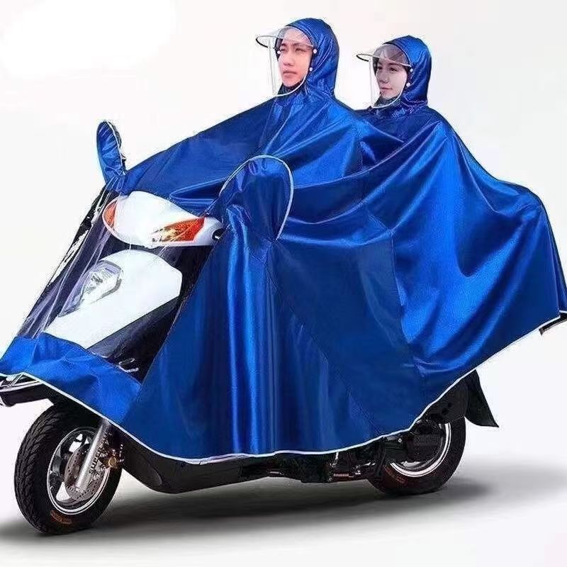 ホットセール電動バイクレインコート防雨顔保護幅広厚手レインポンチョシングルとダブルレインポンチョ薄型|undefined