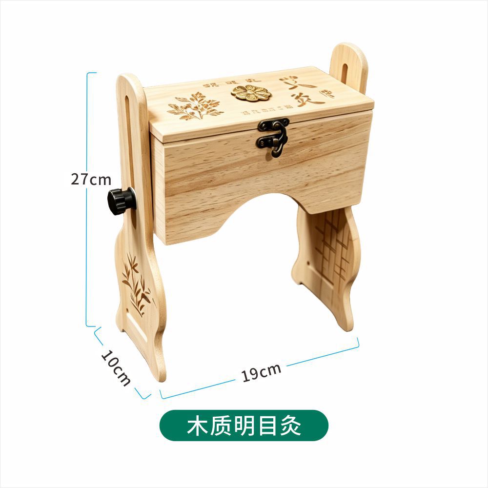 Wooden Moxa Box Eye and Neck Moxibustion Tool for Head Therapy and Daily Wellness preparation
