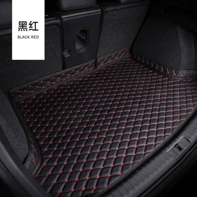Trunk Mat surrounded trunk mat trunk - bottom-pad-black-and-red-pure-diamond-vv-material-message-model-year