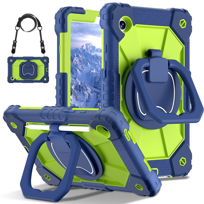 Cross-Border Applicable 2025 Samsung A11 8.7-Inch 360 ° Rotating Protective Case A98.7 Stand iPad Anti-Fall Shell