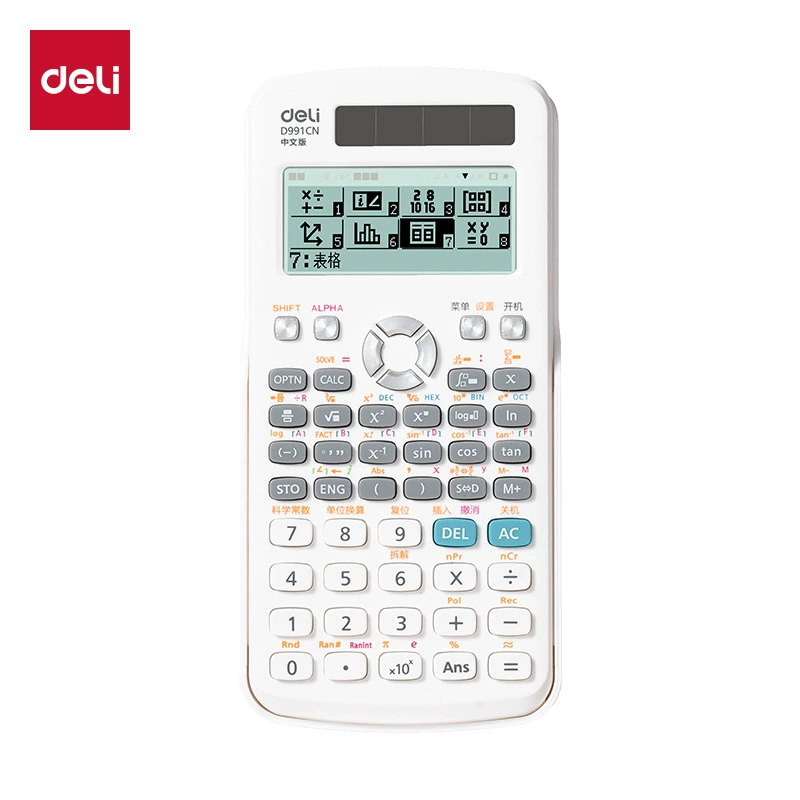 Научно-калькулятор Deli D82MS/D82TM для студентов, функциональный компьютер для экзаменов, D991CN