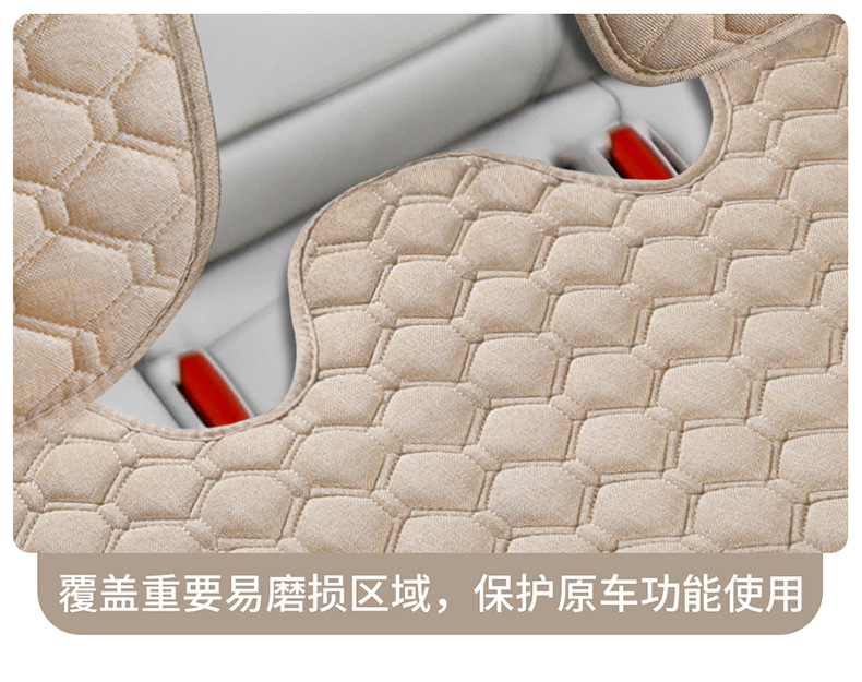 Cross-border direct supply of Temu car seat cushions, single-piece all-season seat cushions made of linen, linen seat cushions without bundles, wholesale for foreign trade