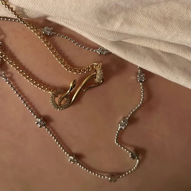 Titanium Steel Copper Hip-Hop Devil's Eye Snake Plating Pendant Necklace display picture 2