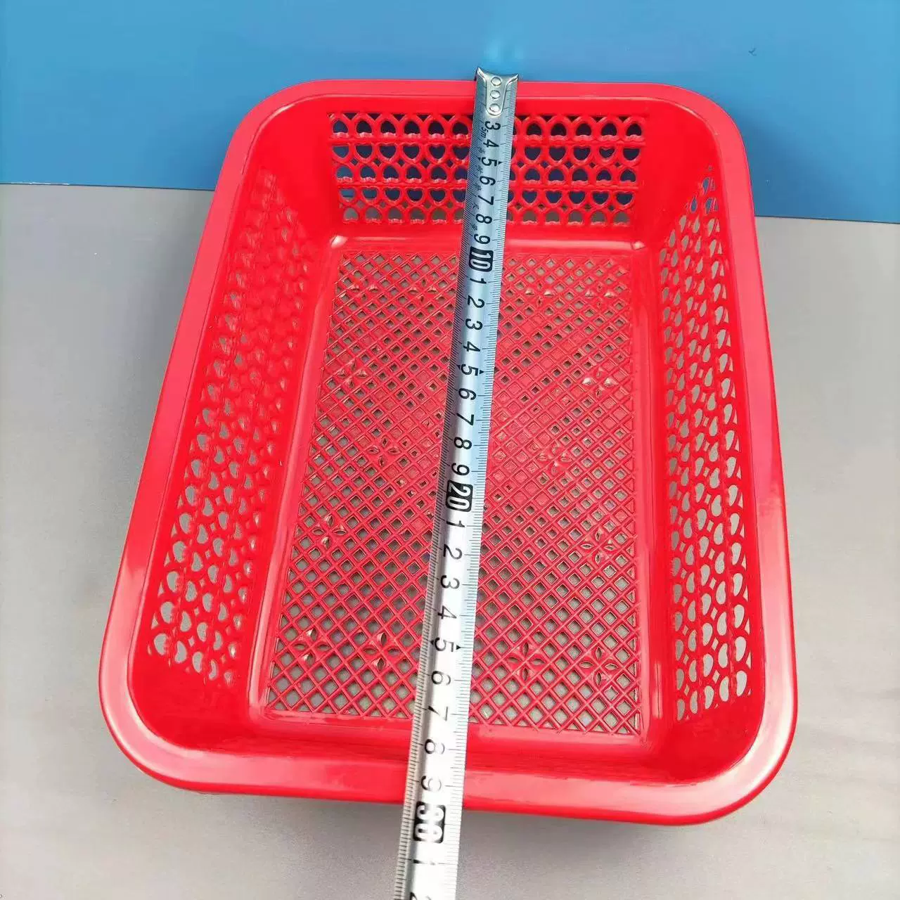 30中号方篮子塑料筐 玩具收纳框收纳篮 电商配货框子洗菜沥水框