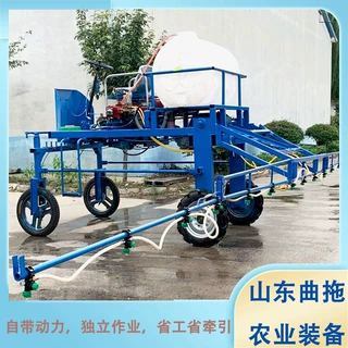 四轮高架座驾式喷雾机打药机小型自走式汽油手扶打药车喷雾器