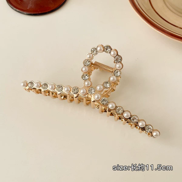 ❣13# Large Rhinestone Pearl Clip❣