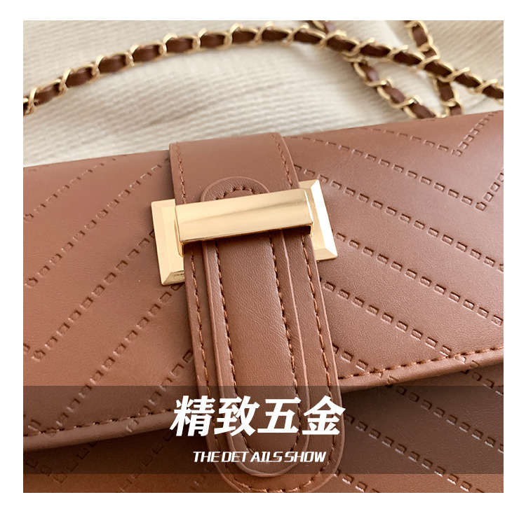 High-end texture checkered tattoo line small bag for women, 2024 new style, simple and trendy, versatile chain single-shoulder crossbody bag undefined