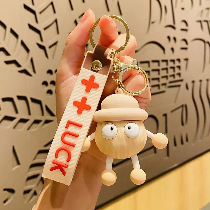 Popular Creative Cute Long-Legged Little Coal Ball Keychain Soft Plastic Doll Couple Bag Pendant Pendant Wholesale Small Gift Popular Creative Cute Long-Legged Little Coal Ball Keychain Soft Plastic Doll Couple Bag Pendant Pendant Wholesale Small Gift