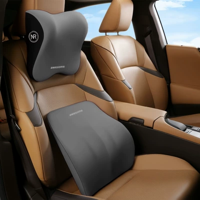 backrest car pillow waist protection – Waist support - space-gray-headrest-h-individually-packaged