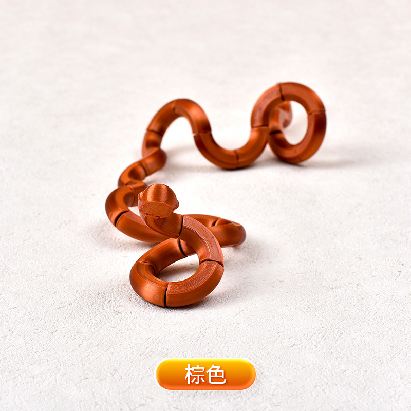 Venta caliente estilo transfronterizo 3d impresión juguete serpiente impresión decoración 3d impresión modelo de serpiente