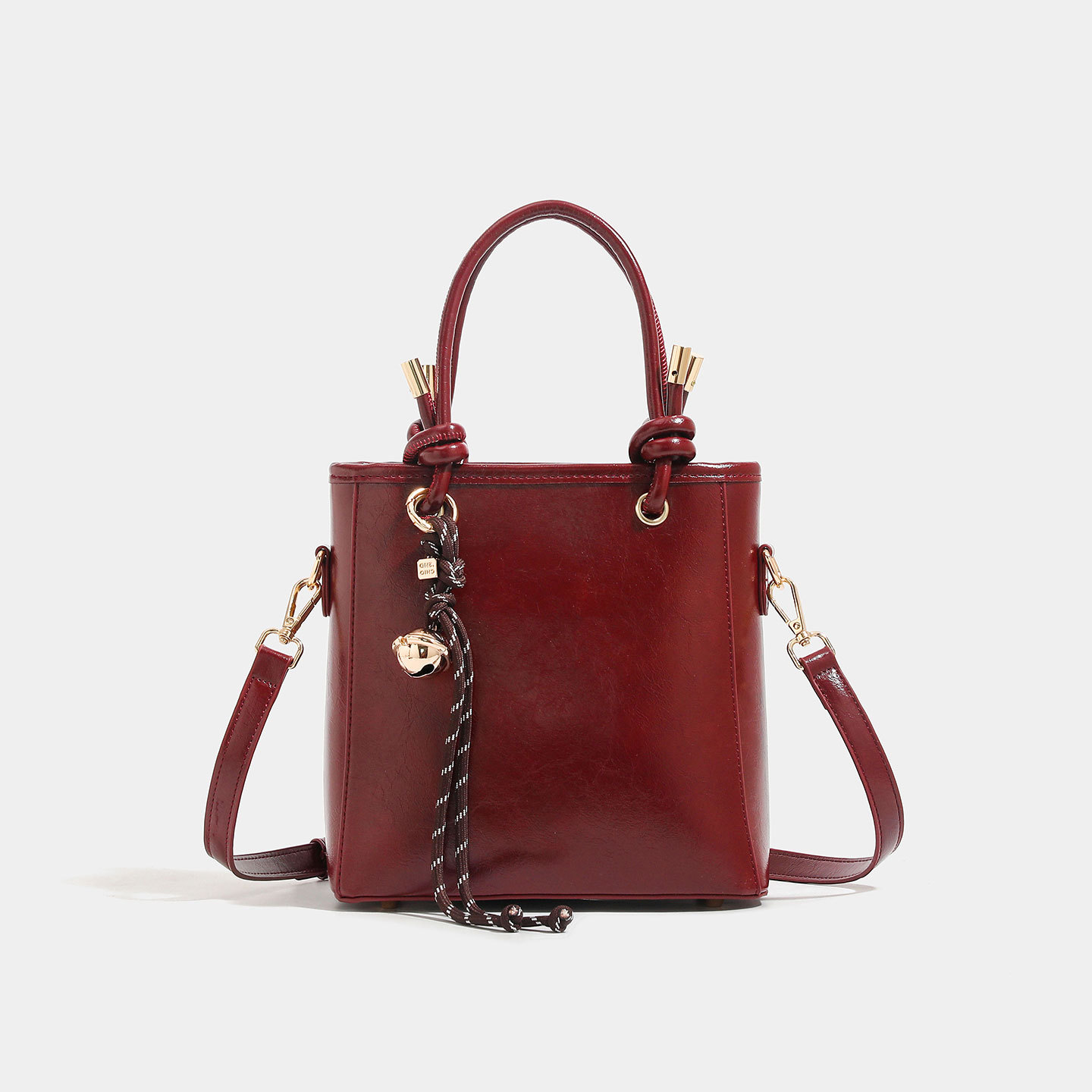 Retro Maillard brown bolso para mujeres 2025 nueva primavera popular bolsa de mochila versátil bolso de cubo de agua super caliente