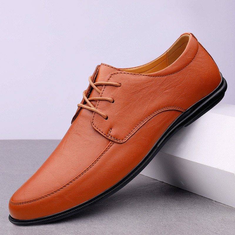 Men's business casual shoes, lace-up all...