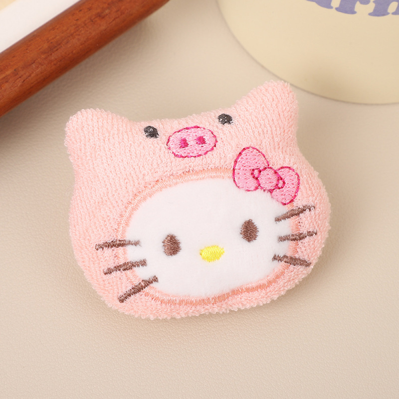 甜美KT猫布艺配件高颜值少女心发夹饰品配件可爱kitty猫辅料批发|undefined