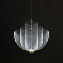 现代北欧网格吊灯创意个性光影艺术装饰餐厅氛围吊灯酒吧茶室灯