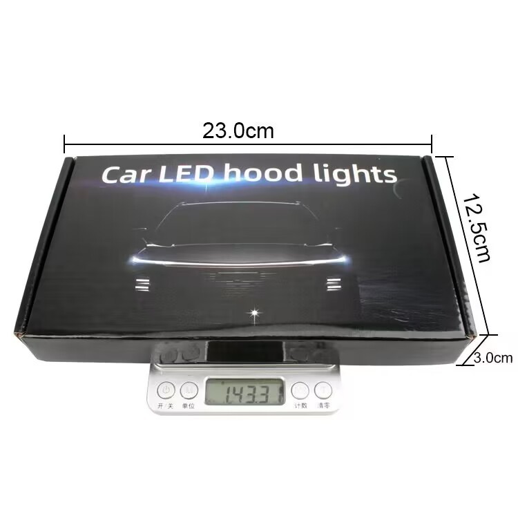 Car Hood Through-Type Daytime Running Light Modified Decorative Universal Dynamic Scanning Light Guide Strip Led Grille Ambient Light Strip
