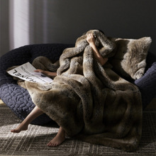 出口高端皮草云感绒毛毯珊瑚绒毯子法兰绒午睡毯加厚保暖双人盖毯