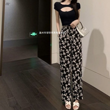 胖mm300斤大码纯欲辣妹设计感镂空短袖T恤女夏季修身短款性感上衣