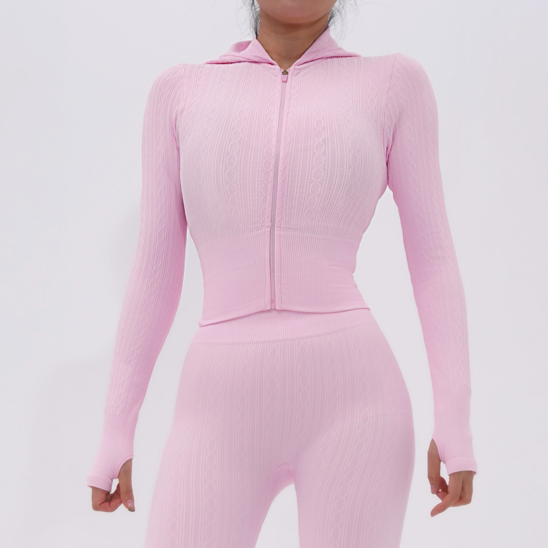 Cross-border nuevo ajuste de ropa de yoga adelgazante, moda femenina de elevación de cadera abdominal, ejercicio al aire libre, ejercicio de fitness yoga