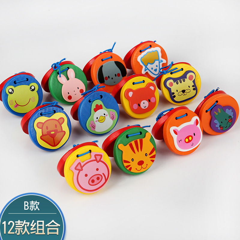 Infantil niños Orff instrumento musical caja de resonancia de dibujos animados animal cocodrilo 1 año de edad 2 bebé madera knock Board educación temprana al por mayor