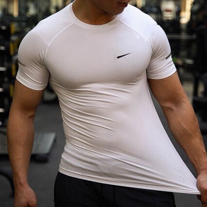 Sports Tights Long-Sleeved Men's Quick-Drying Running Track and Field Training Clothes Basketball Fitness High-Elastic T-Shirts Wholesale