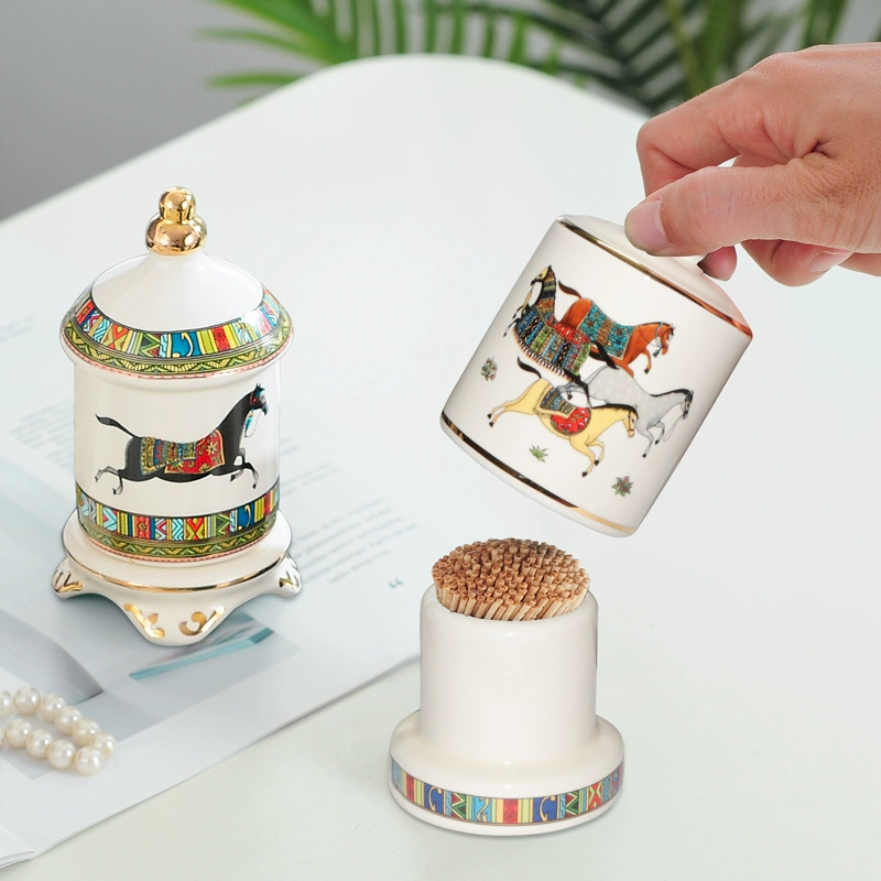 Скандинавские керамические зубочистки креативные домашние ватные бочки