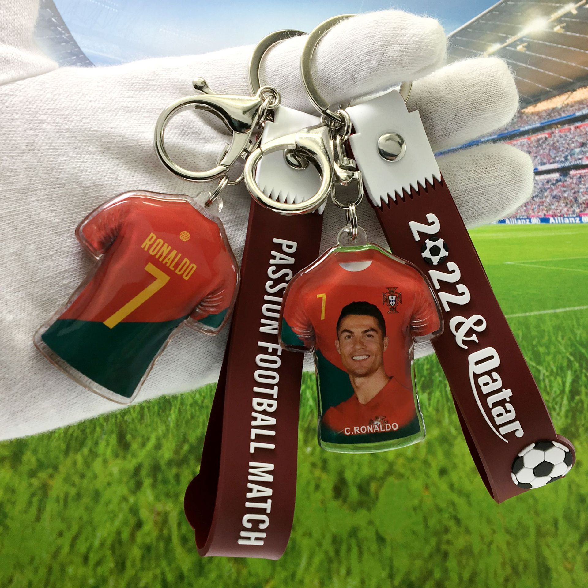 葡萄牙队（新款球衣）7# C罗+软胶手带-3M