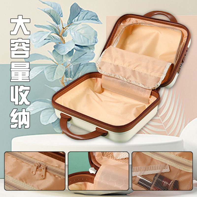 14 pulgadas maleta de oso acompañante caja de regalo portátil caja de embarque para niños almacenamiento caja de maquillaje fábrica en stock al por mayor