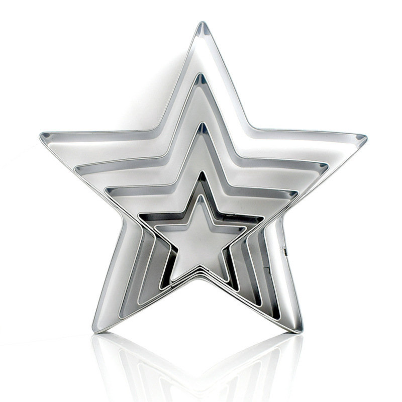 Stainless Steel Biscuit Mold Five-pointed Star Cutting Mold Stars Vegetable and Fruit Cutting Mold Radish Cutting Mold Baking Mold