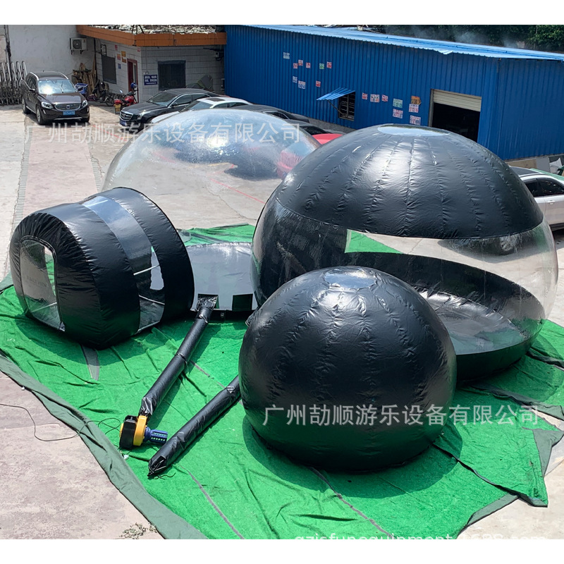 外贸厂家供应充气野营住宿透明充气泡泡屋 移动民宿PVC泡泡屋帐篷