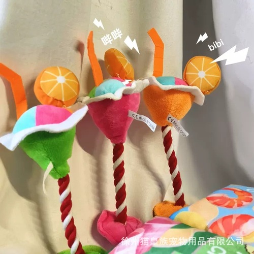 Pet rattle paper sound toy potato chips simulated fruit bite-resistant machine washable plush funny cat and dog teething toy