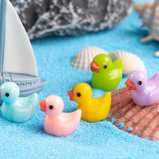 鸭树脂黄小材料卡通摆件公仔艺品配件挂件手工小工艺品景观跨境DI