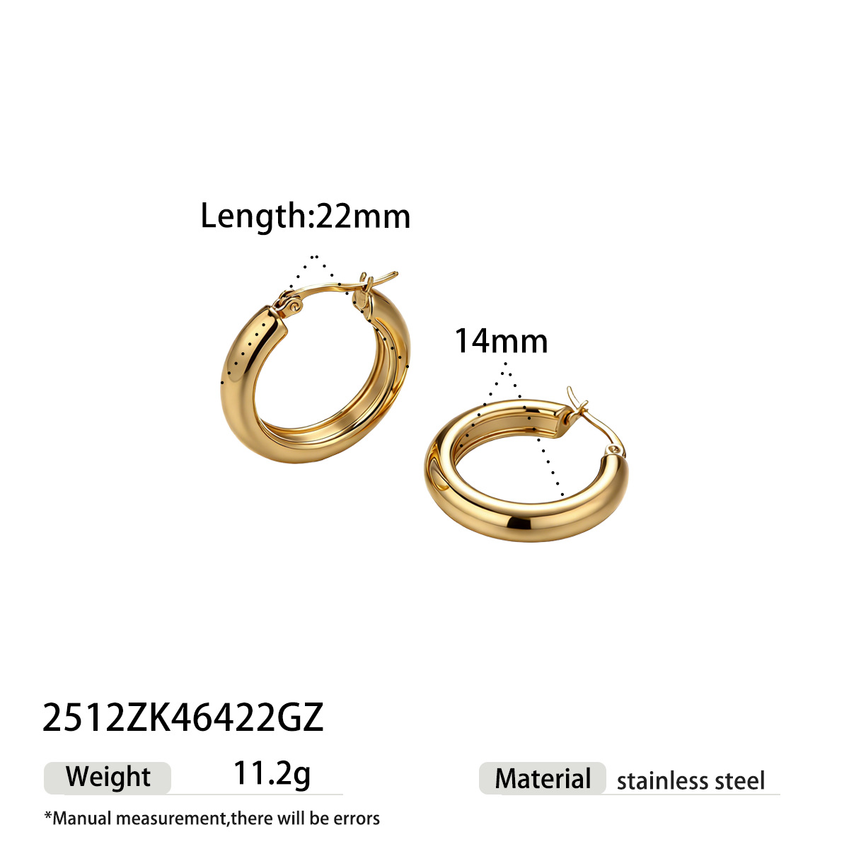 Taina europa y americana pendientes de acero inoxidable nicho de alta calidad estilo anillo personalidad oro y plata de doble color joyas de acero de titanio